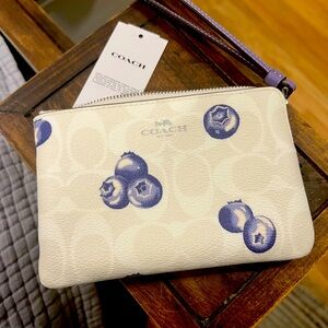 Coach corner zip wristlet